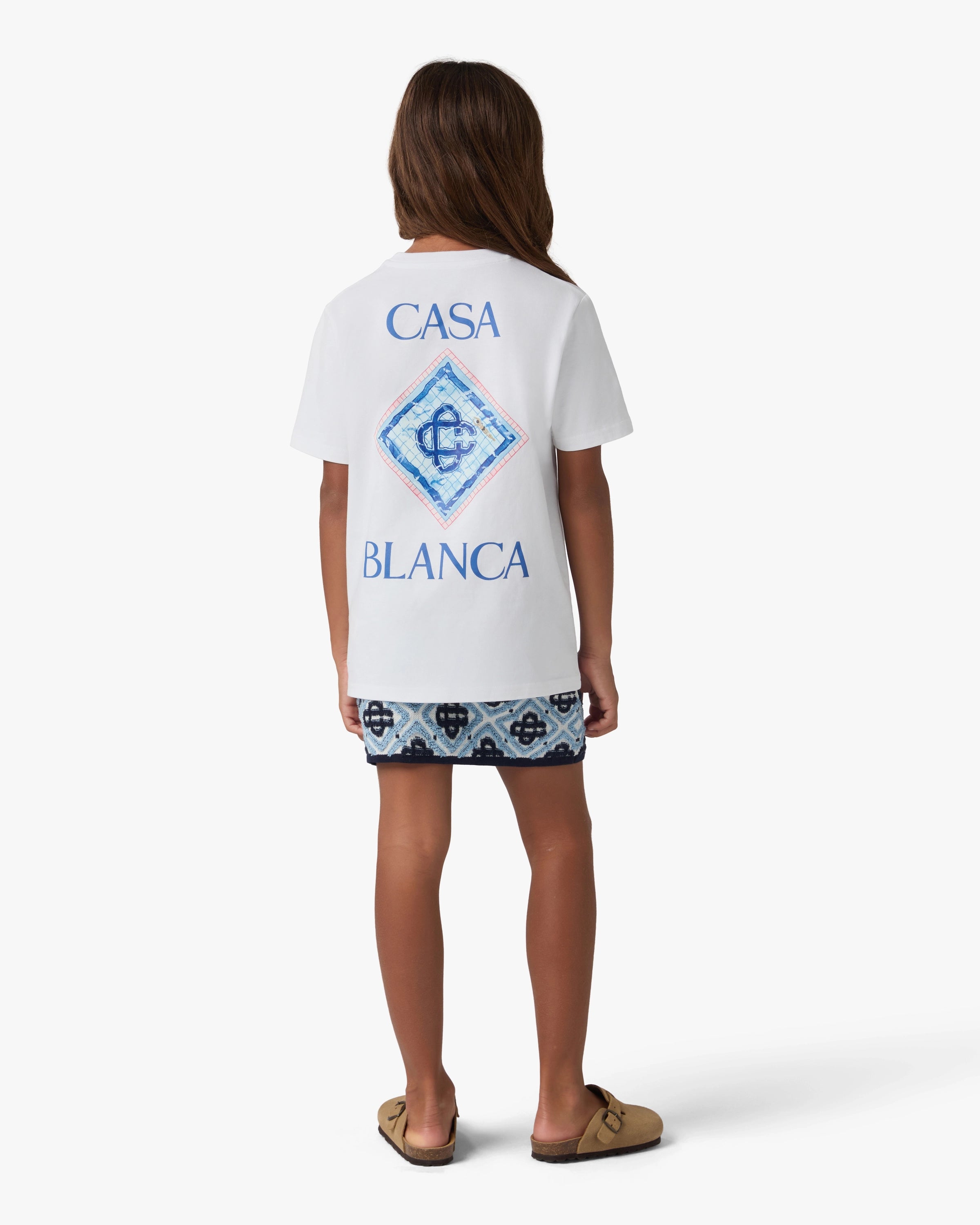Casablanca Pool maglietta bambino bianco cotone bio