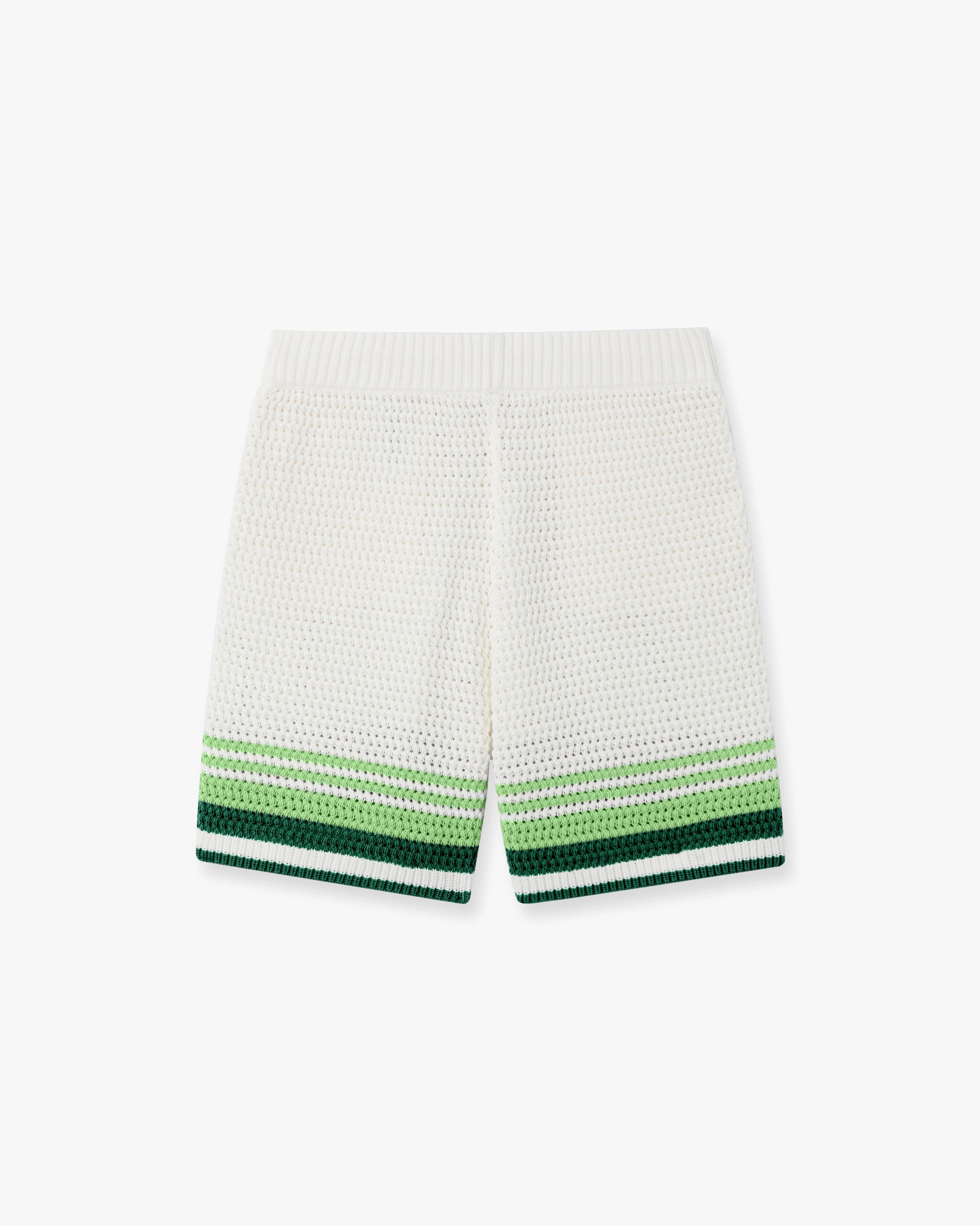 Casablanca Tennis Stripe shorts crochet verdi bianco