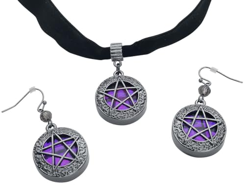 Gothicana by EMP Parure Nera-Lilla Pentacolo intimo gotico