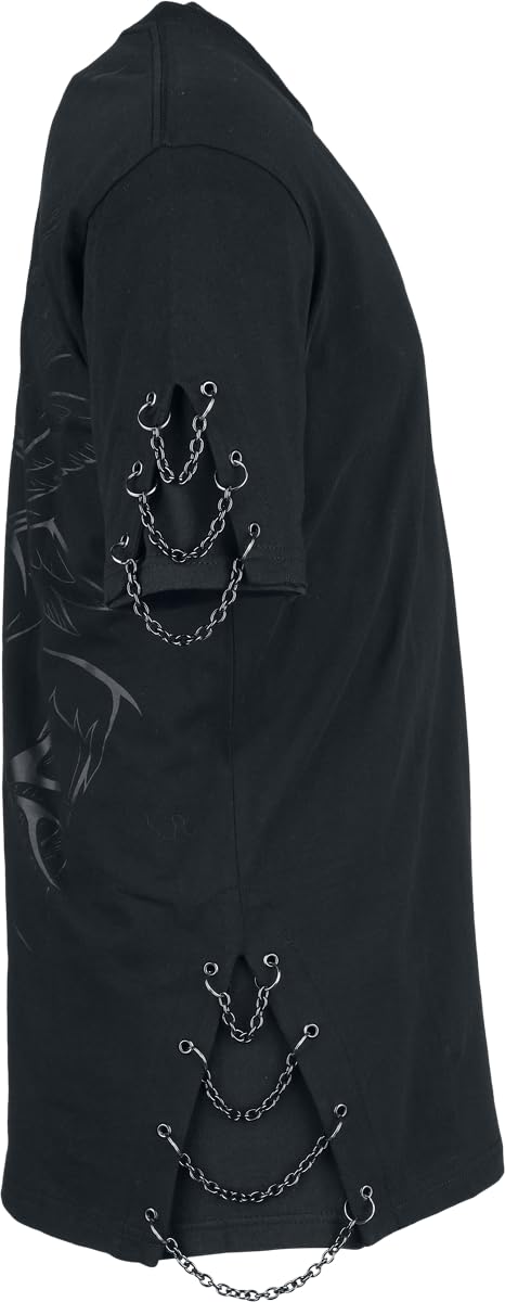 Gothicana The Void t-shirt nera uomo L cotone gotico