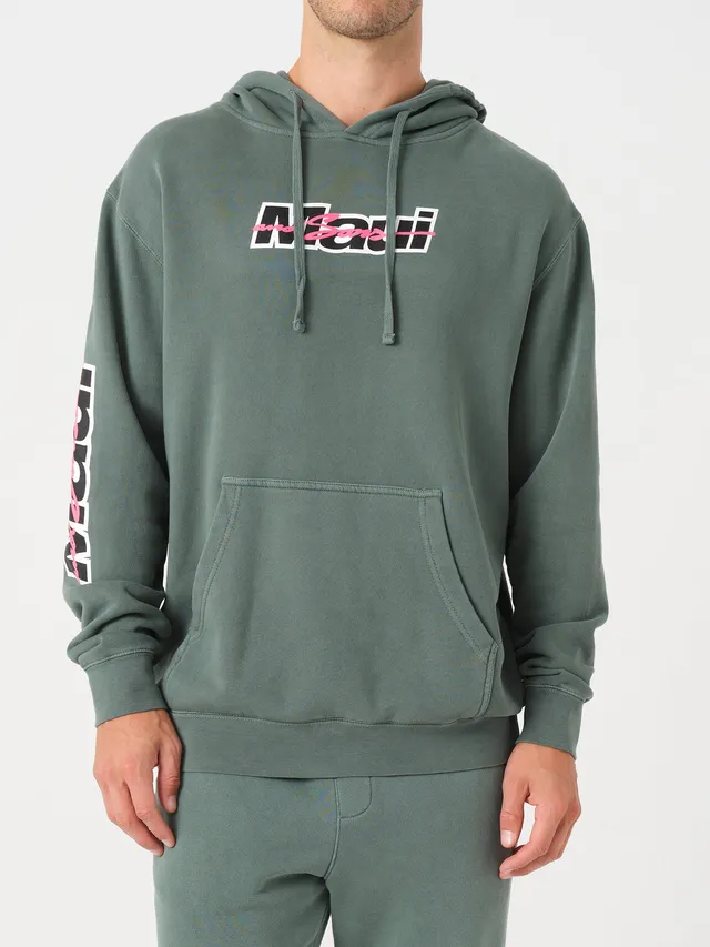Maui and Sons Speed felpa cappuccio alpine green pile