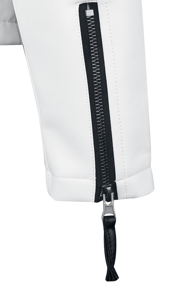 Gothicana by EMP giacca ecopelle uomo nero/bianco XL