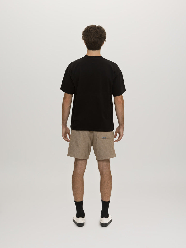 Maui and Sons Horizon t-shirt nera boxy in cotone