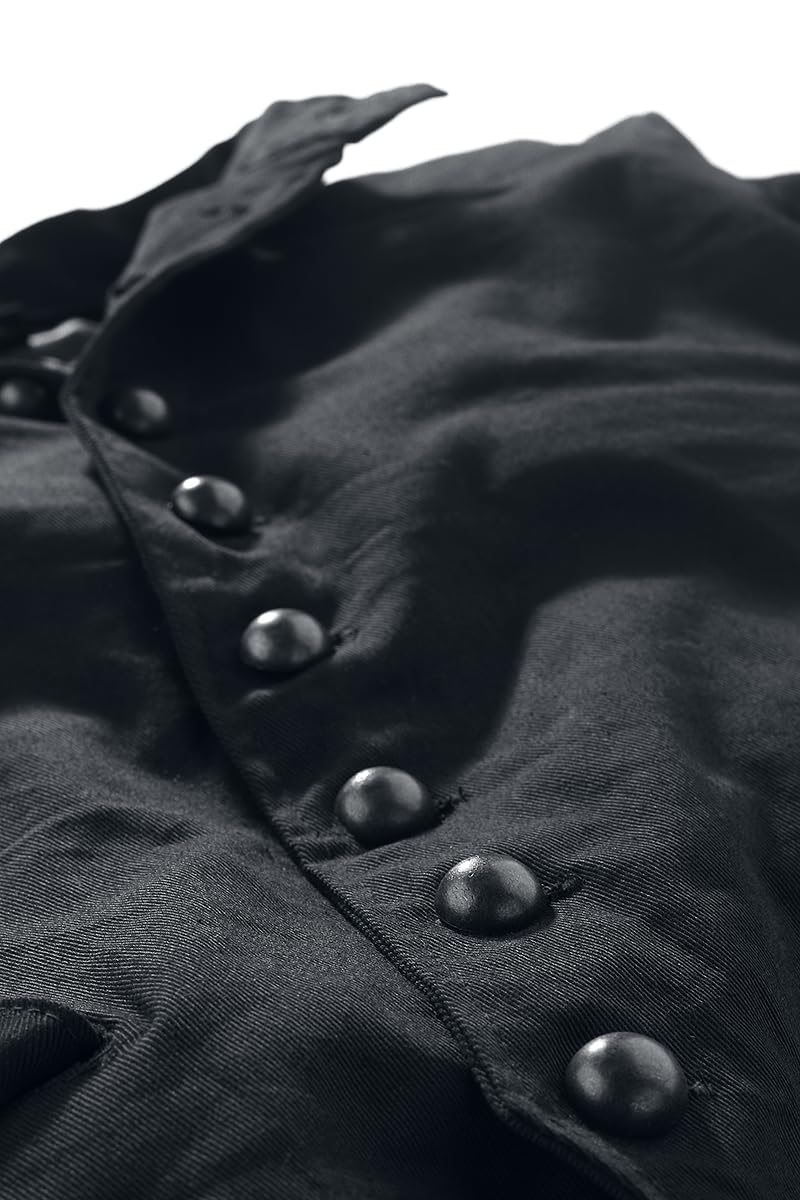 Gothicana by EMP cappotto uomo nero collo alto XL