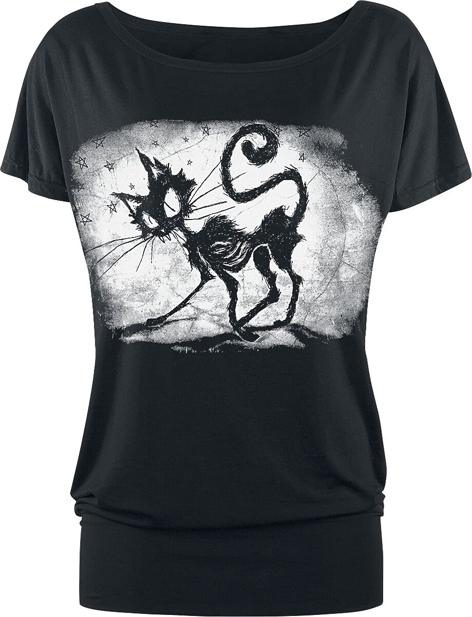 Gothicana by EMP Maglietta Nera con Gonna a Mano taglia L