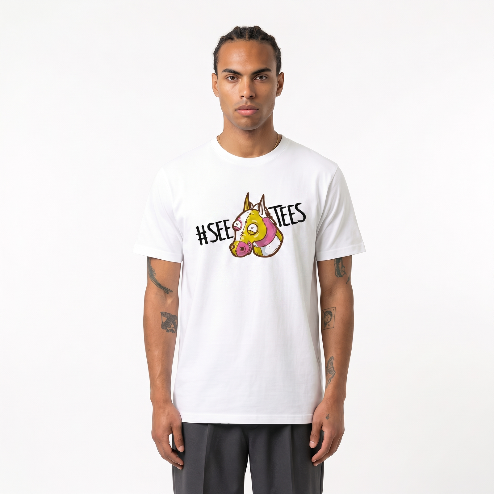Seetees Napoleon’s horse t-shirt stampa cavallo