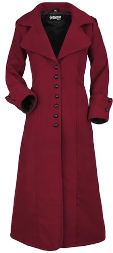 Gothicana by EMP cappotto donna verde scuro con cappuccio