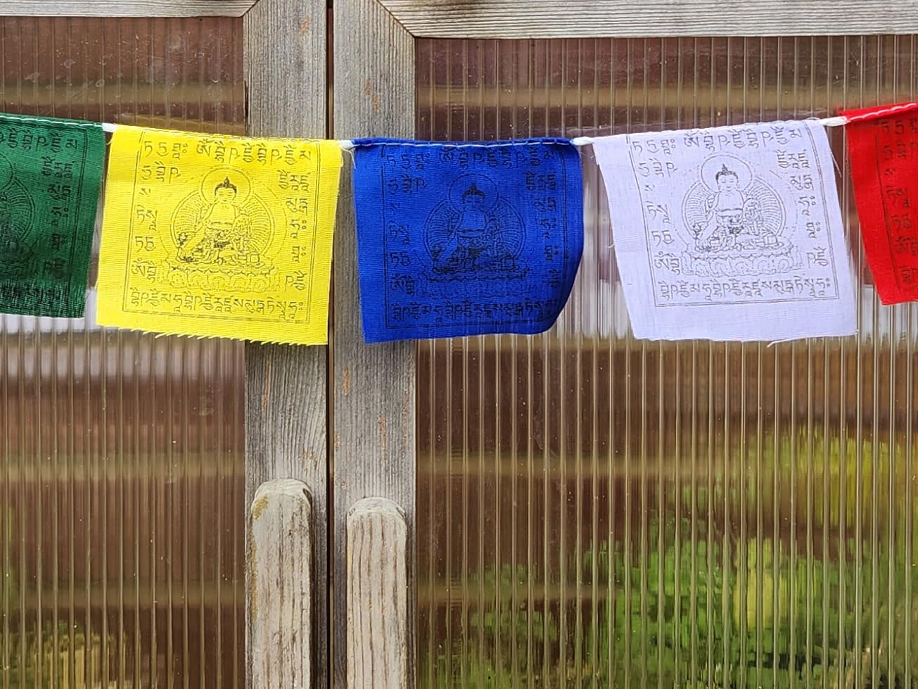 Siesta bandierine tibetane piccole 5 corde poliestere