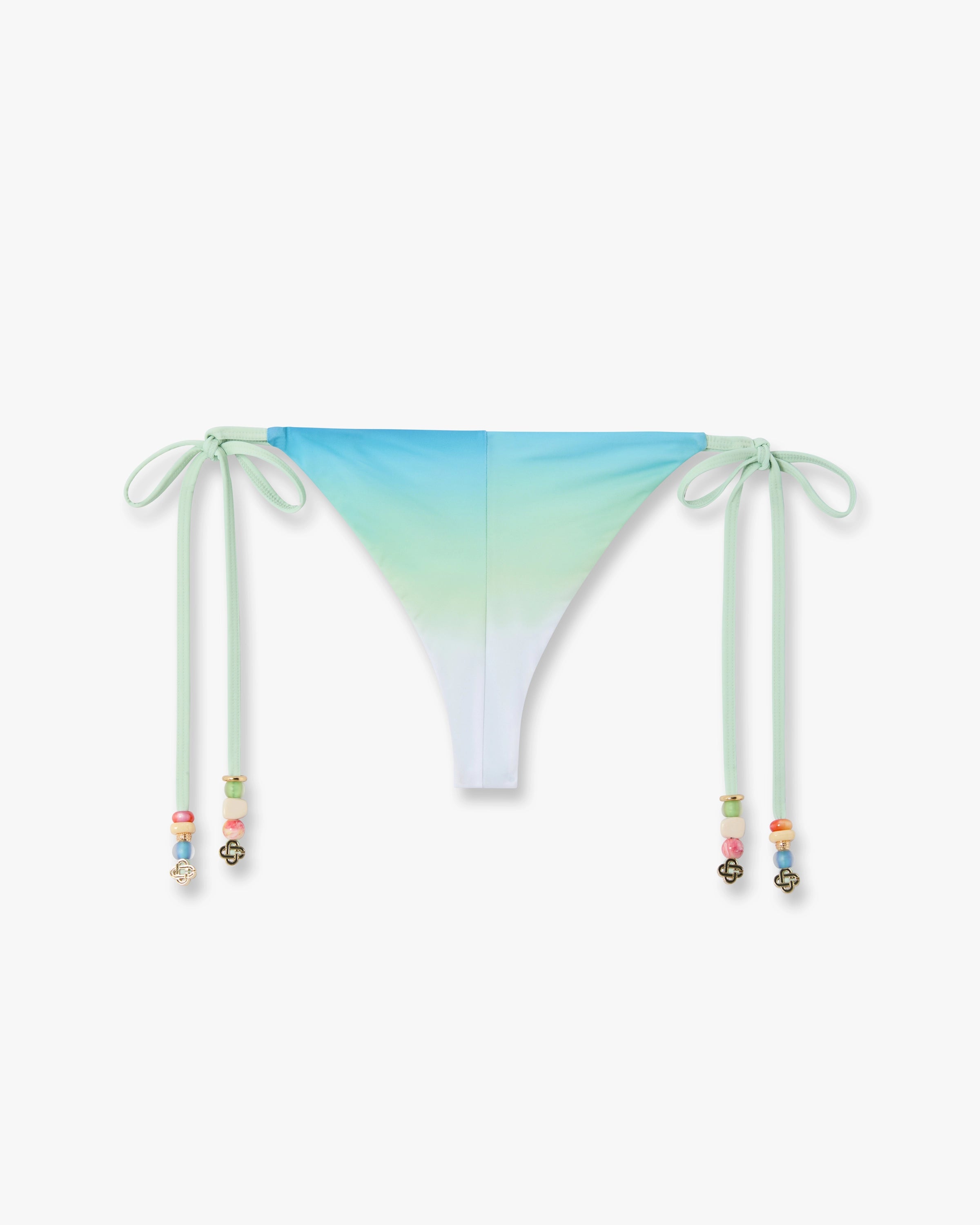 Casablanca Gradient slip bikini blu verde con perline