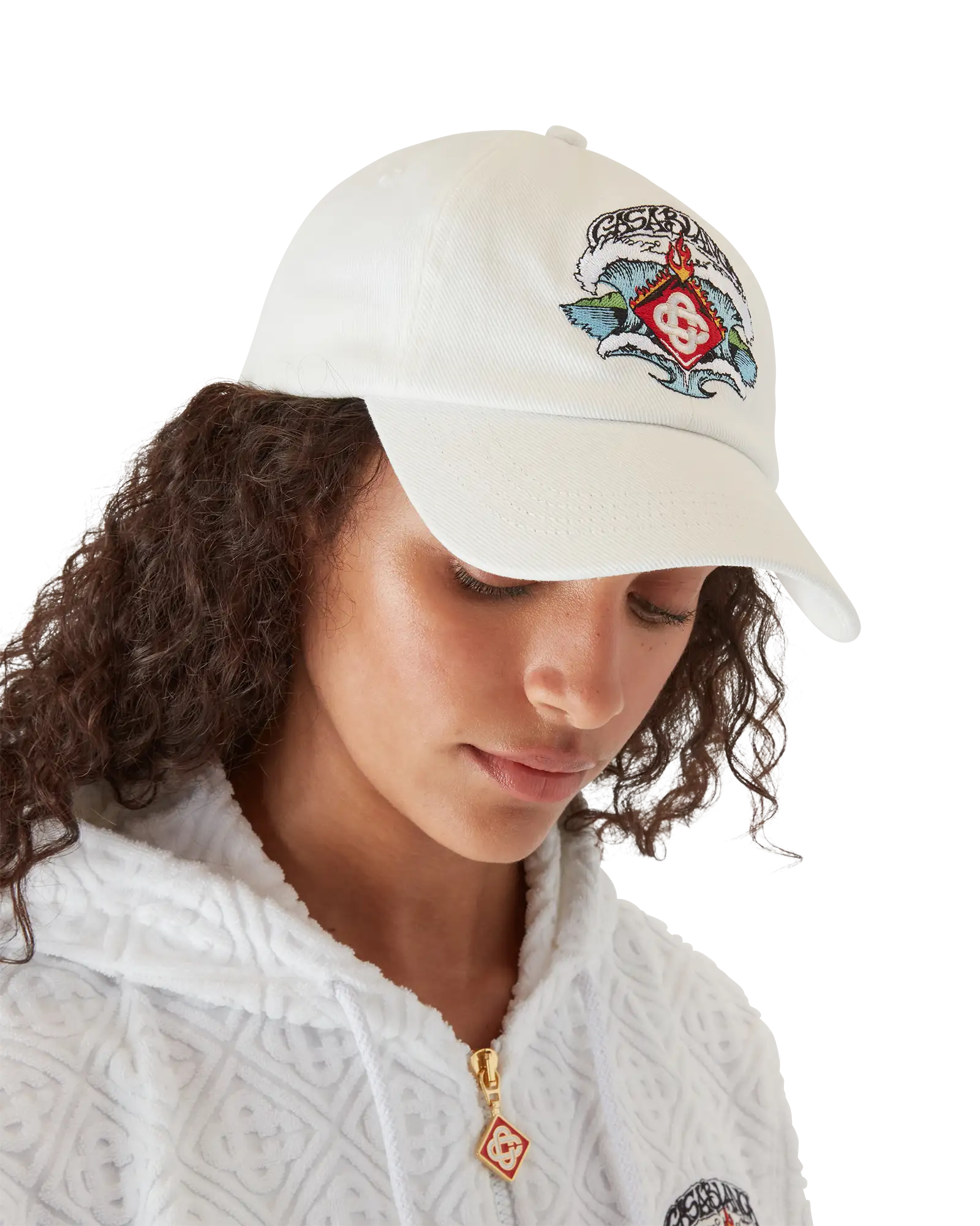 Casablanca Waves Cap cappellino bianco cotone