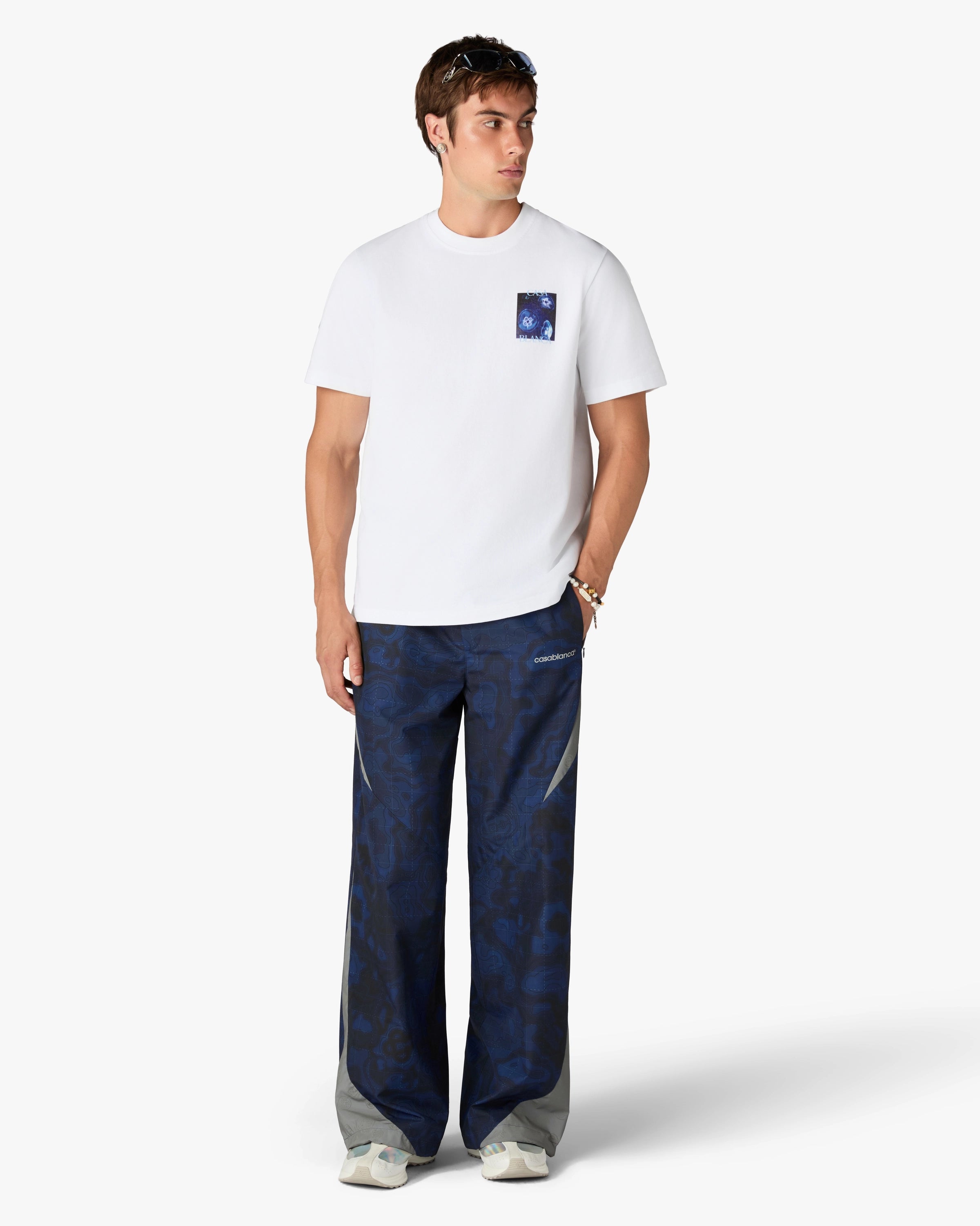 Casablanca Meduse t-shirt bianca cotone organico uomo