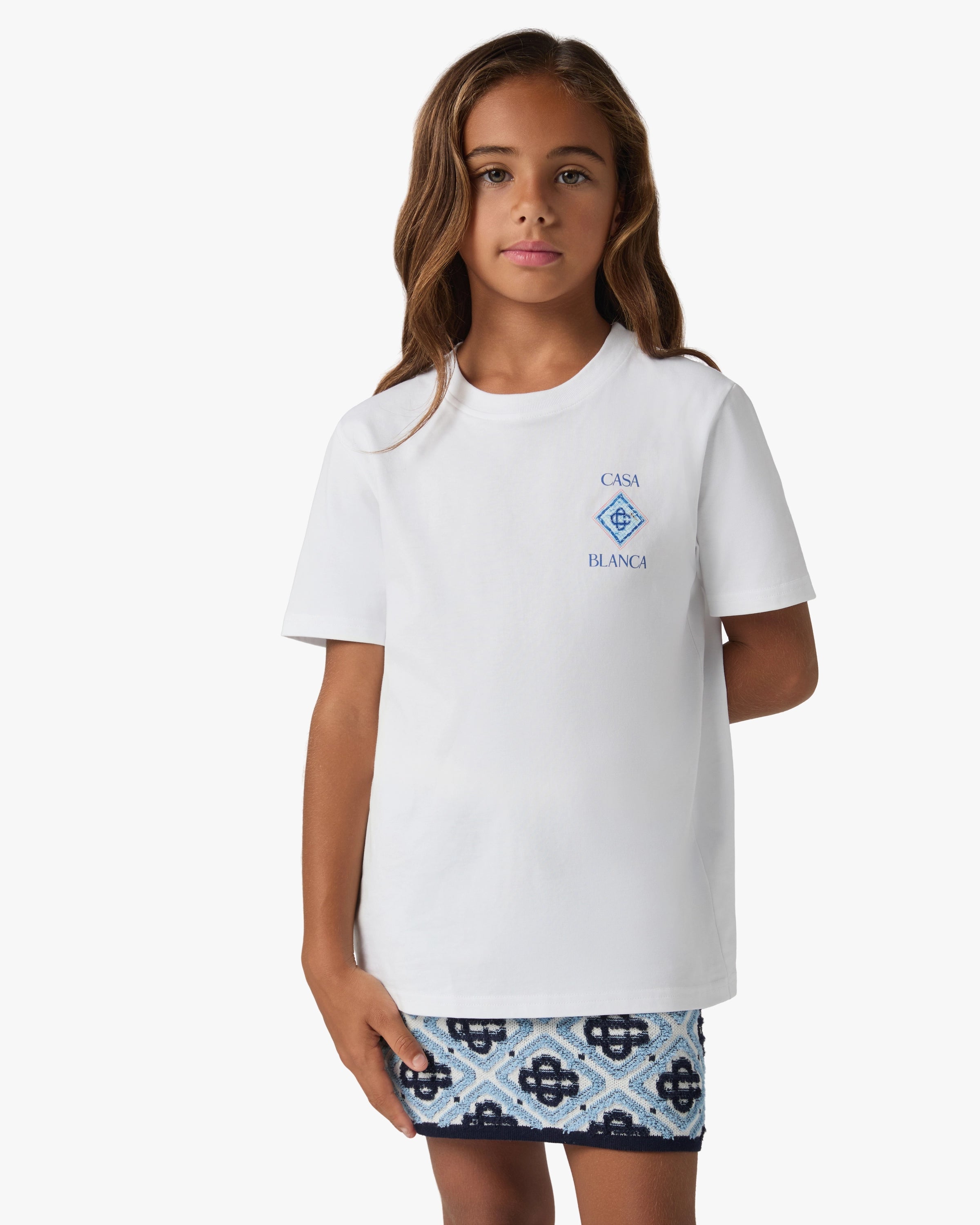 Casablanca Pool maglietta bambino bianco cotone bio