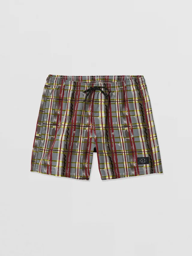 Maui and Sons Ember Plaid Jam bermuda cotone rossa