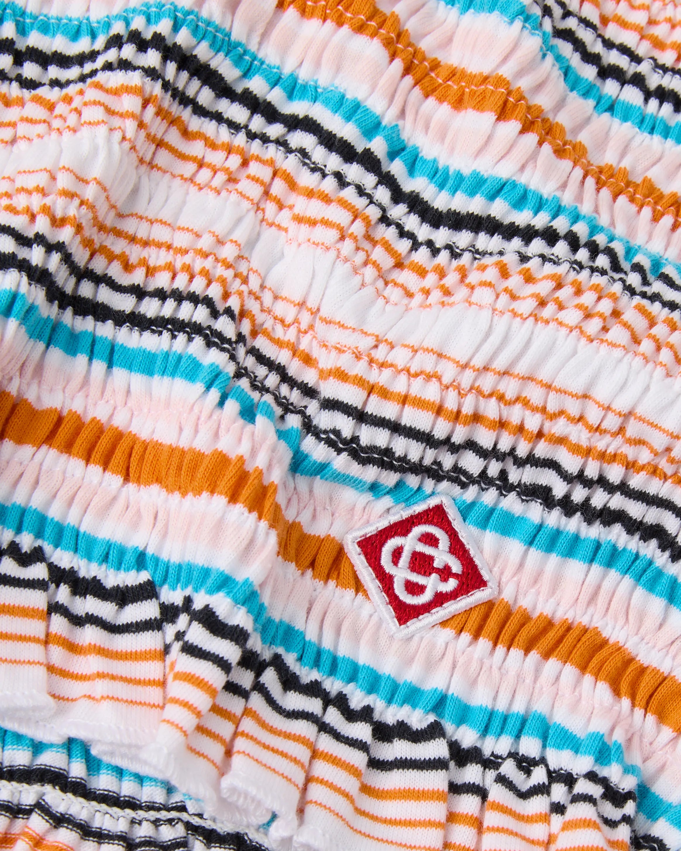 Casablanca Shirred pantaloncini rigati multicolore