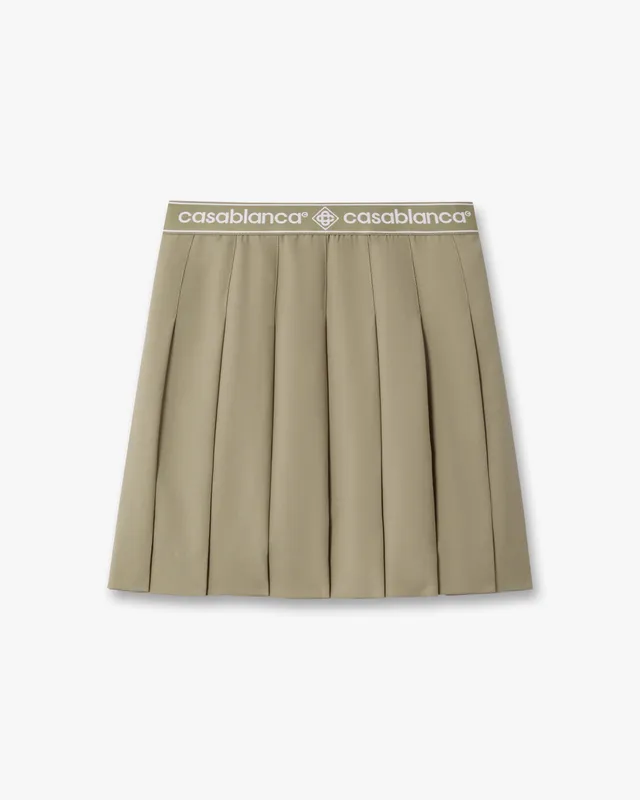Casablanca gonna mini pieghe lana marrone