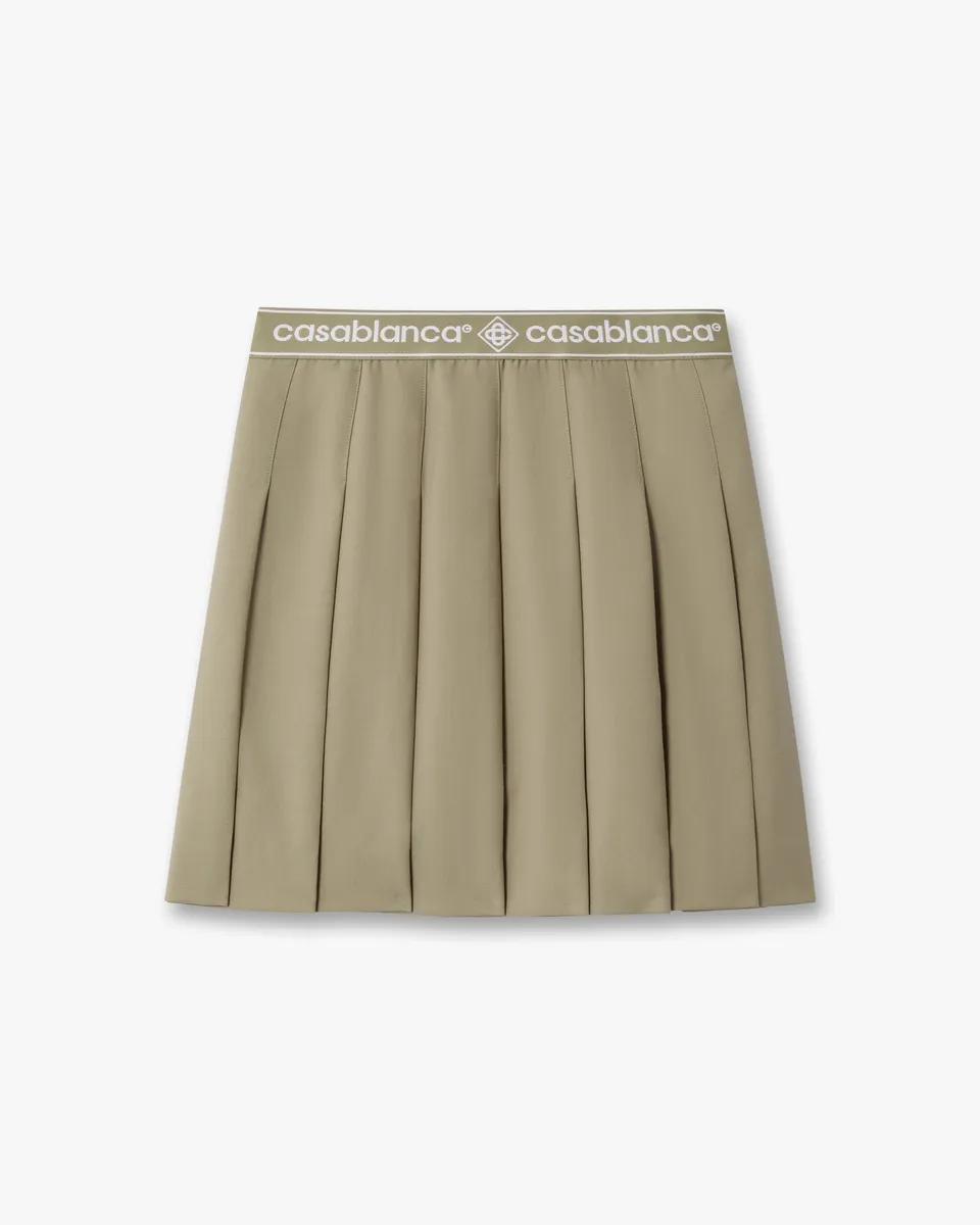 Casablanca gonna mini pieghe lana marrone