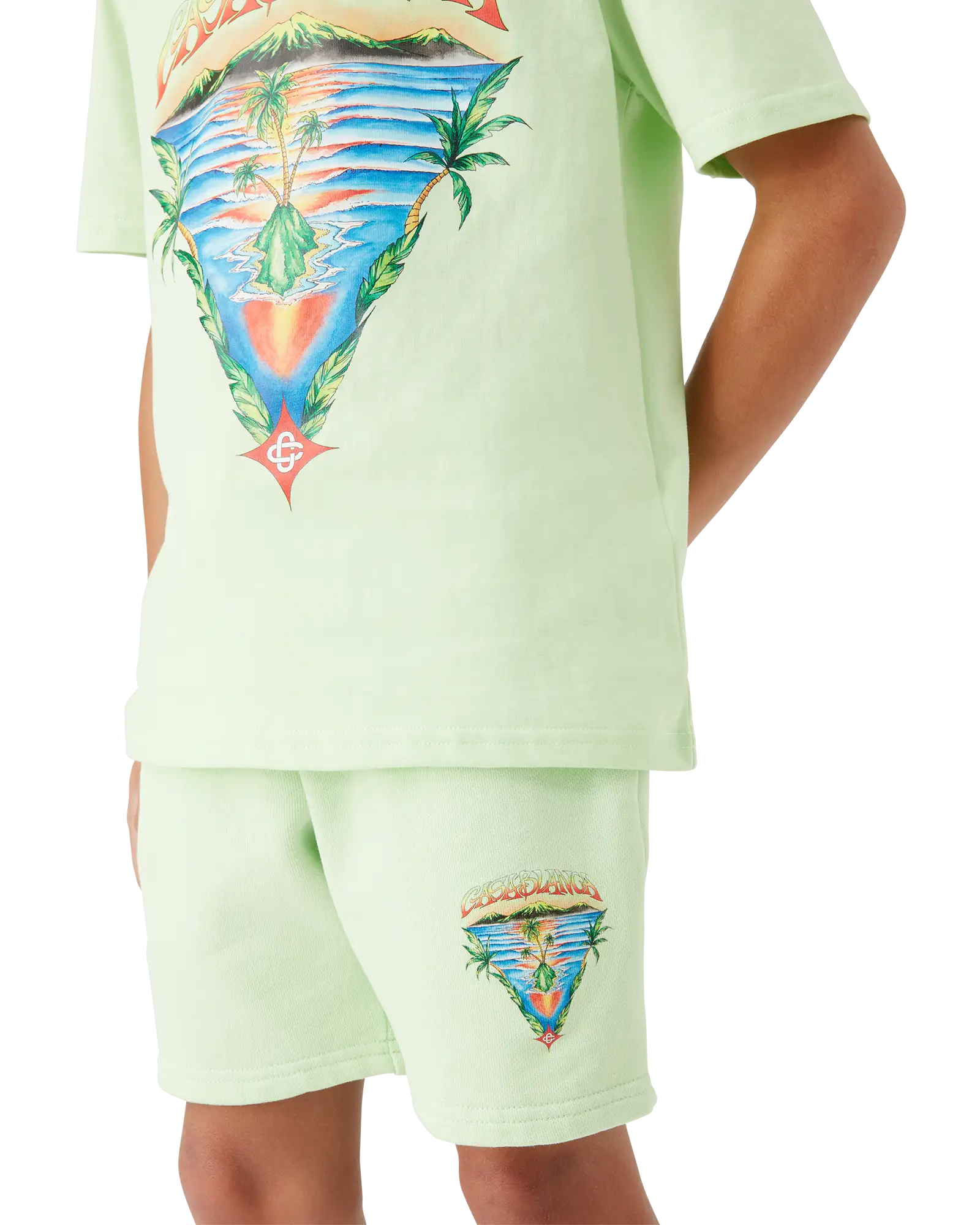 Casablanca Innocence Triangle shorts bimbo verdi cotone