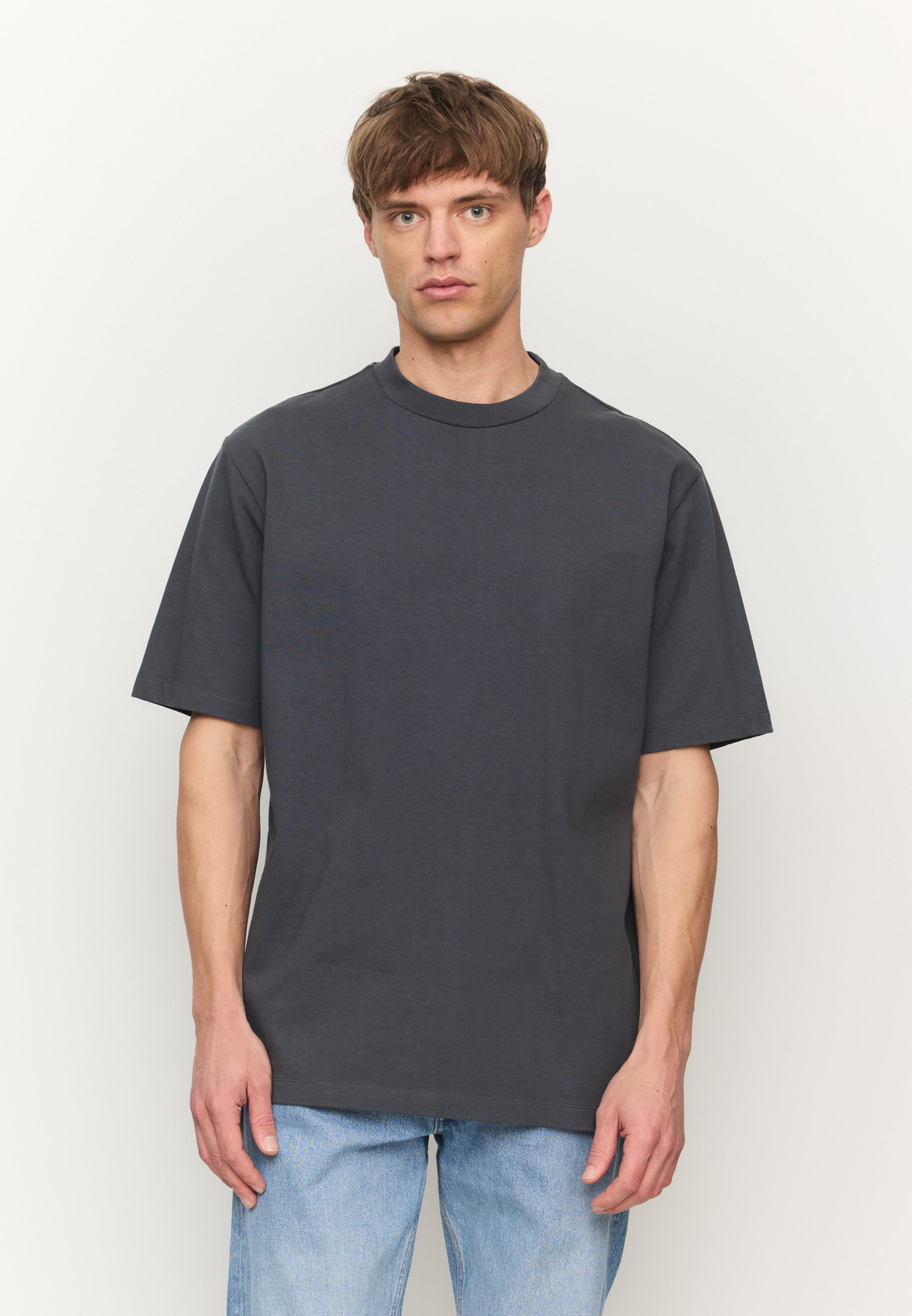 Recolution Elder t-shirt uomo grigia dark grey cotone pesante