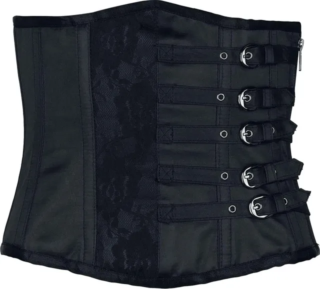 Gothicana by EMP Corsetto Underbust Nero con Fibbie