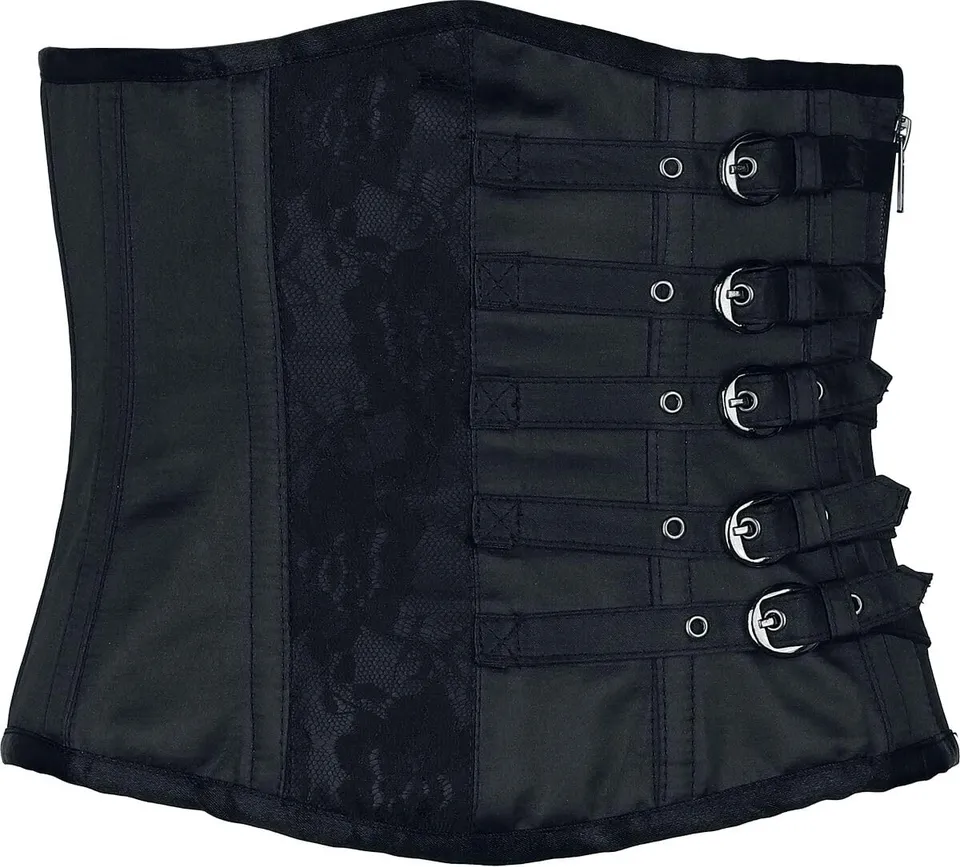 Gothicana by EMP Corsetto Underbust Nero con Fibbie