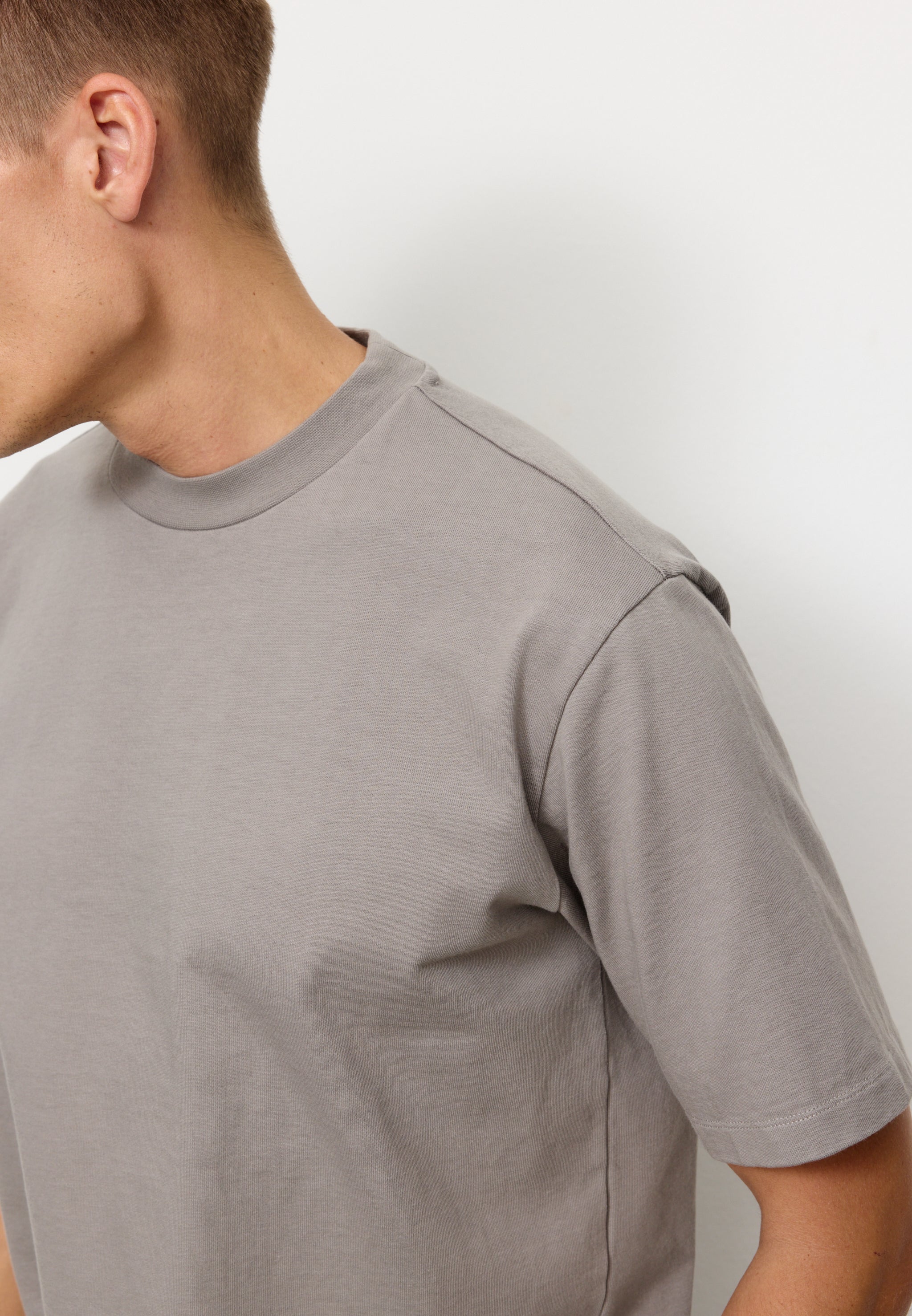 Recolution Elder t-shirt uomo greige cotone pesante