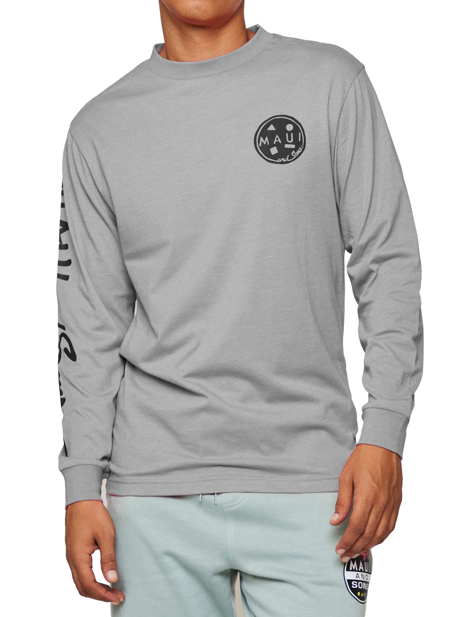 Maui and Sons Shaka maglia manica lunga blu cotone morbido