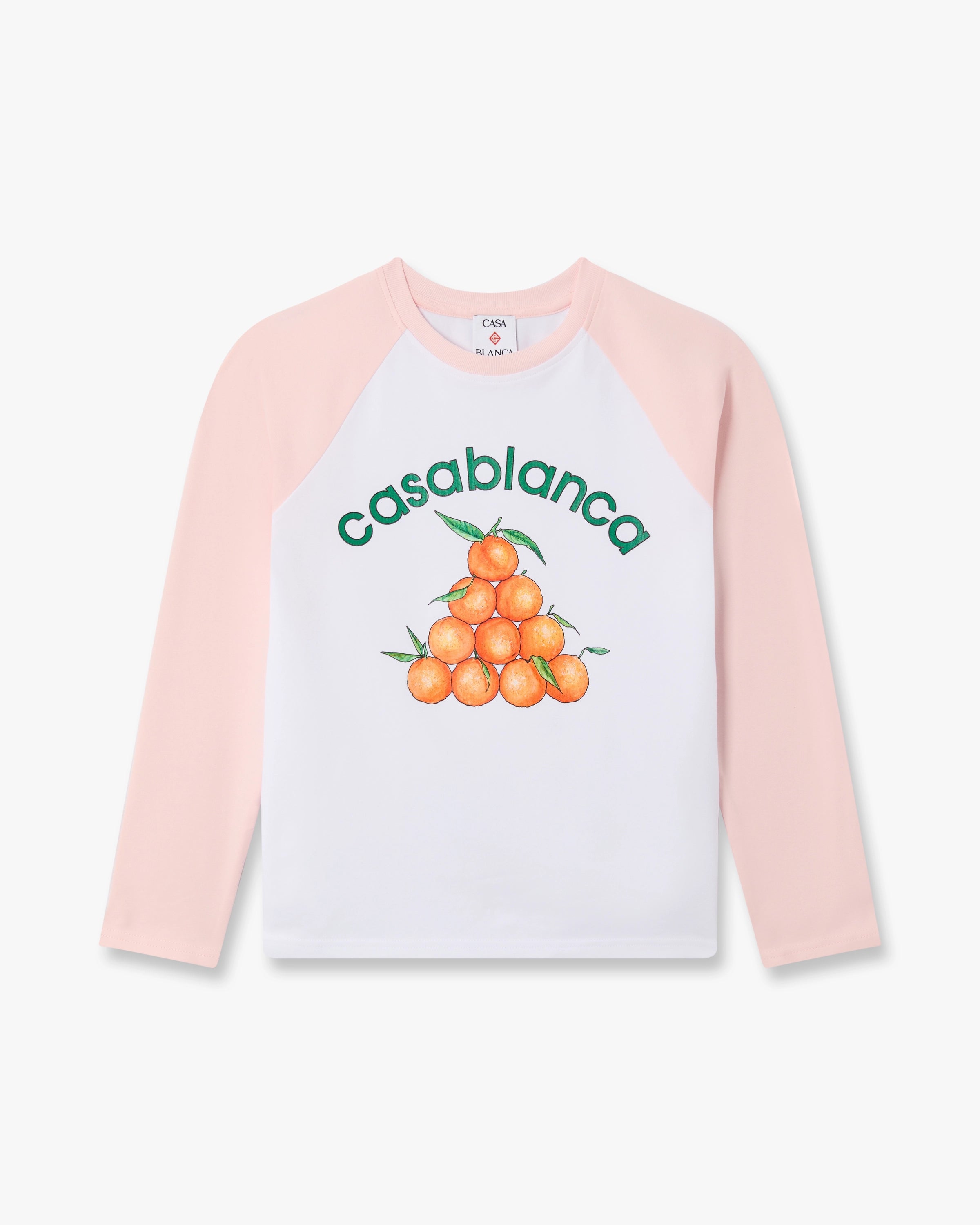 Casablanca Oranges Baseball maglia manica lunga bianco rosa