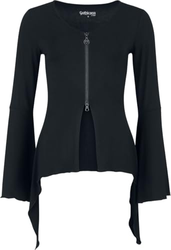 Gothicana by EMP cardigan nero L scollo V metallo