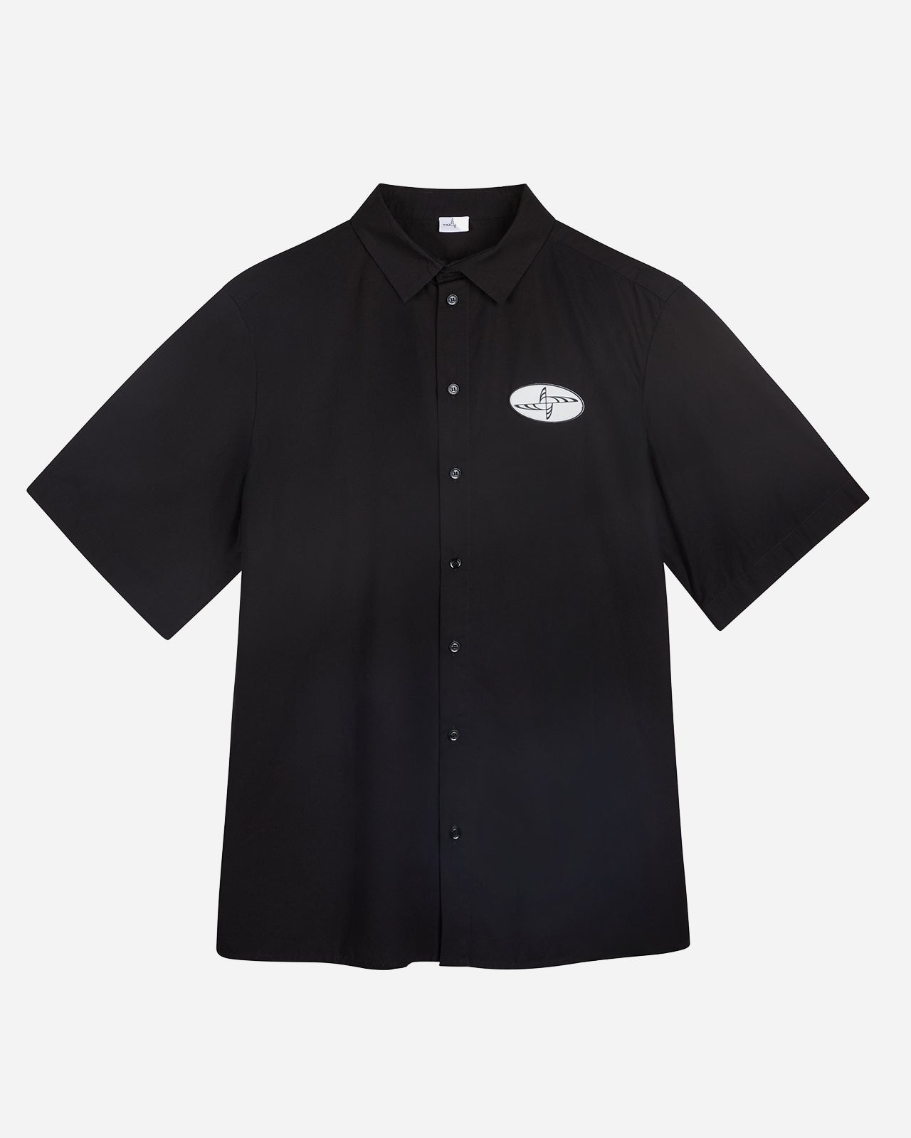 Noskra Logo Shirt Black camicia nera cotone