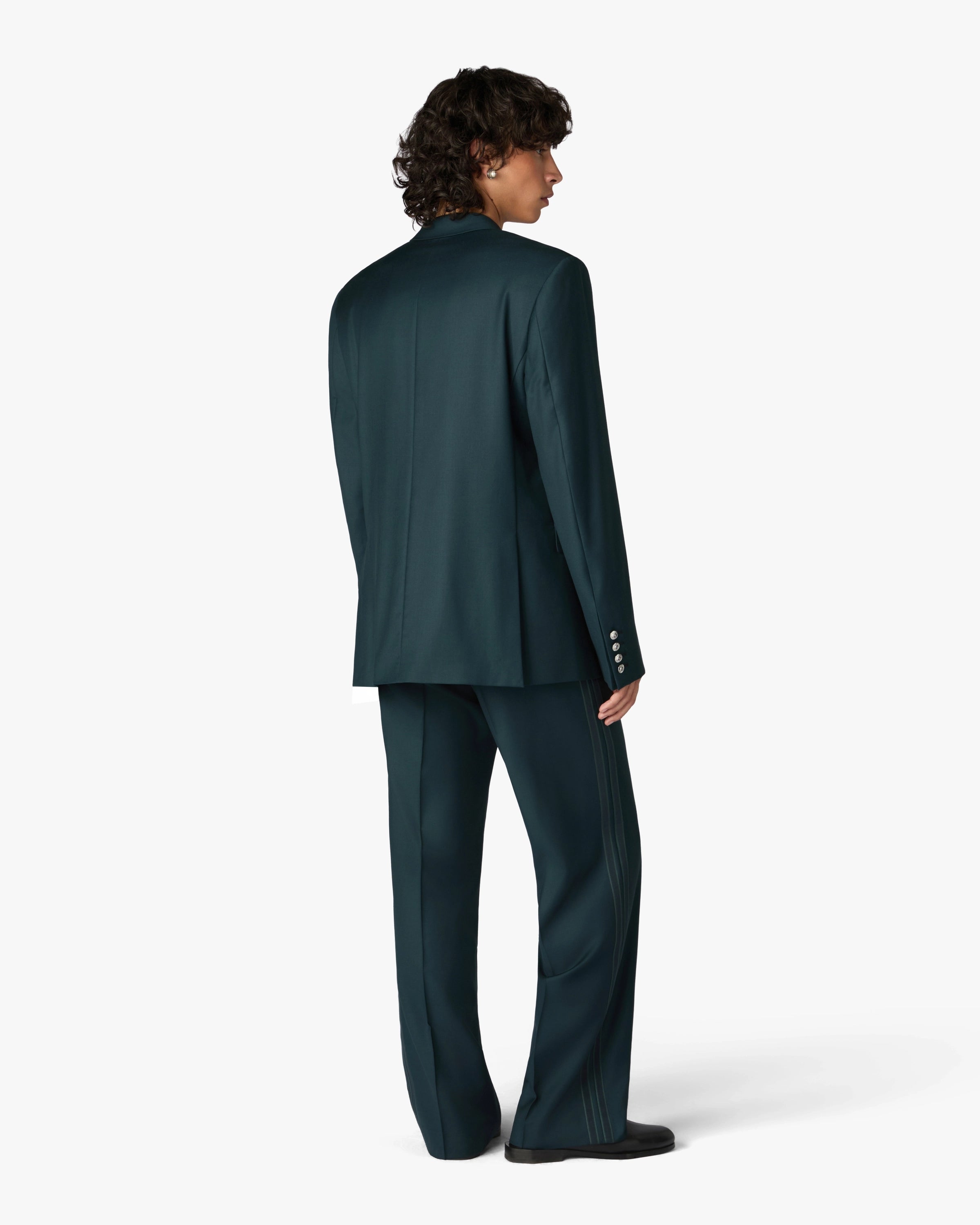 Casablanca Dark Teal Wool Double-Breasted Jacket giacca lana taglia 50