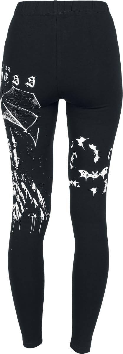 Gothicana by EMP leggings nere stampa pipistrelli