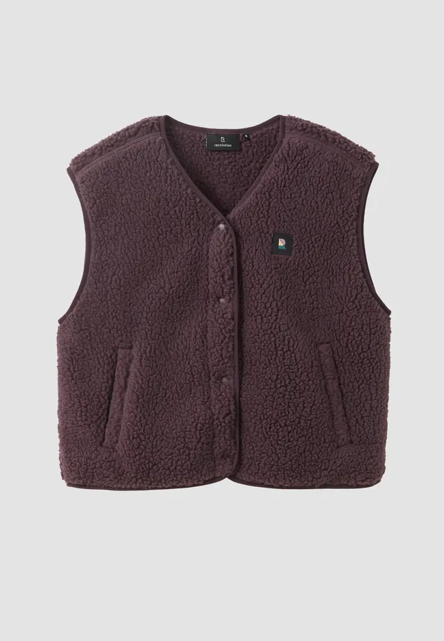 Recolution Fargesia gilet dark grape poliestere riciclato