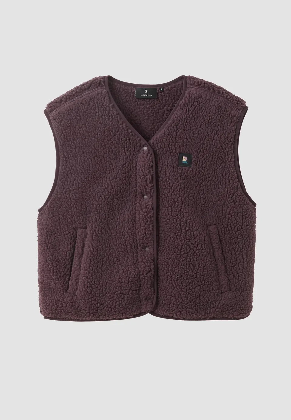 Recolution Fargesia gilet dark grape poliestere riciclato