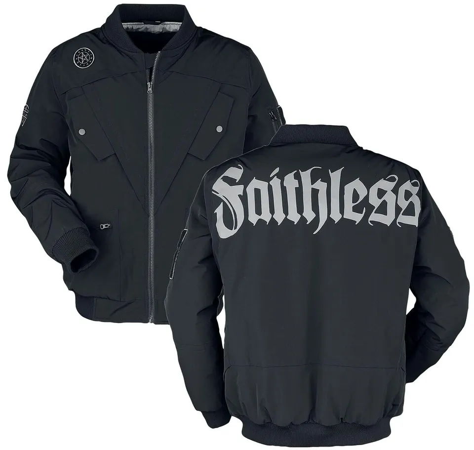 Gothicana by EMP giacca Faithless nera con scritta