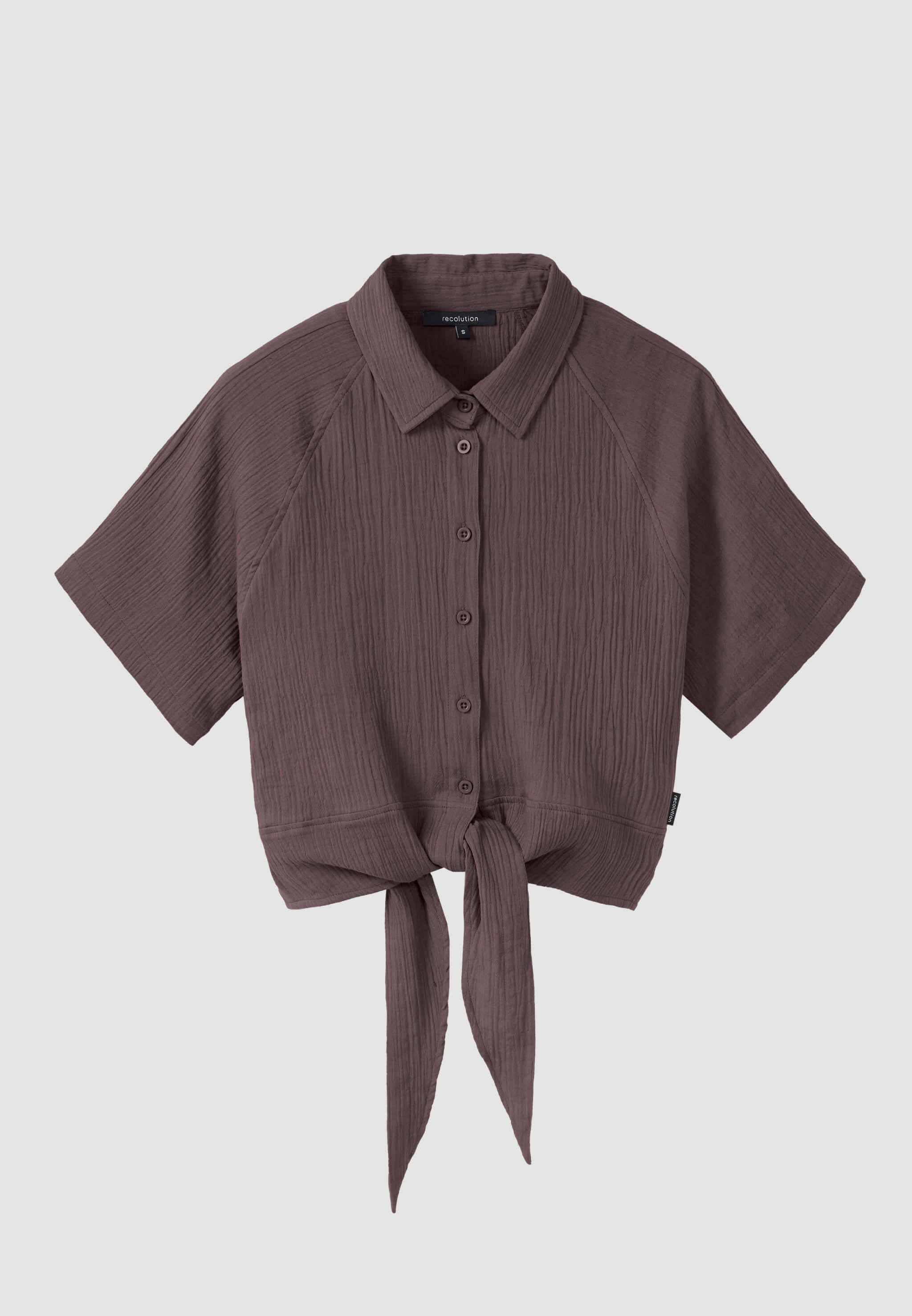 Recolution Tulip blusa mussola viola mystic grape cotone bio