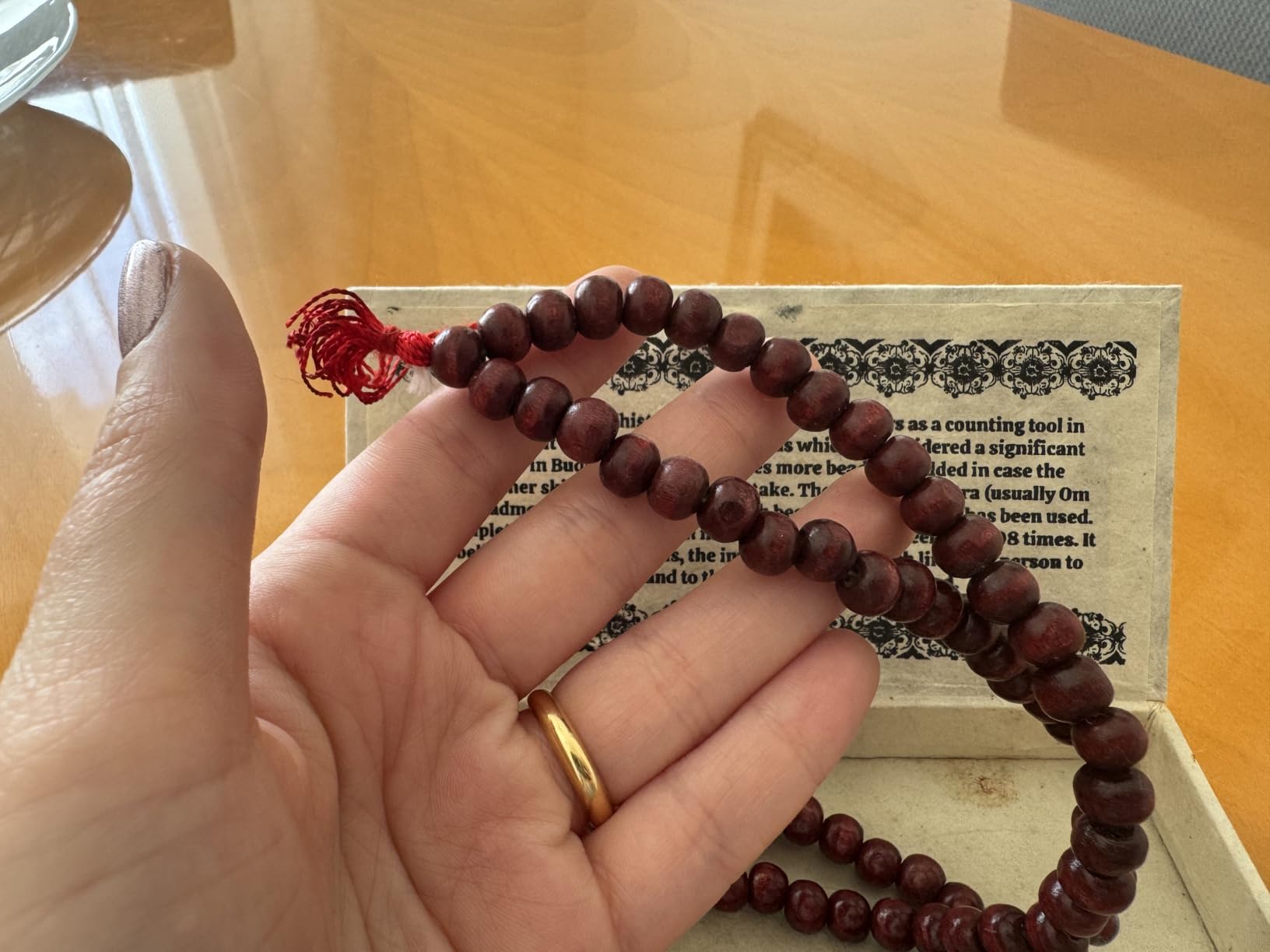 Siesta Mallah Mala collana 108 grani legno