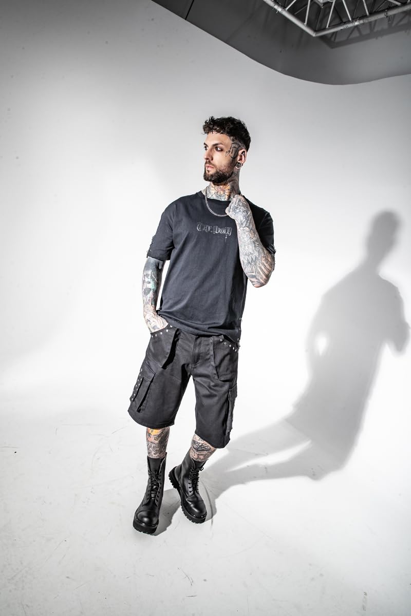 Gothicana The Void t-shirt nera uomo L cotone gotico