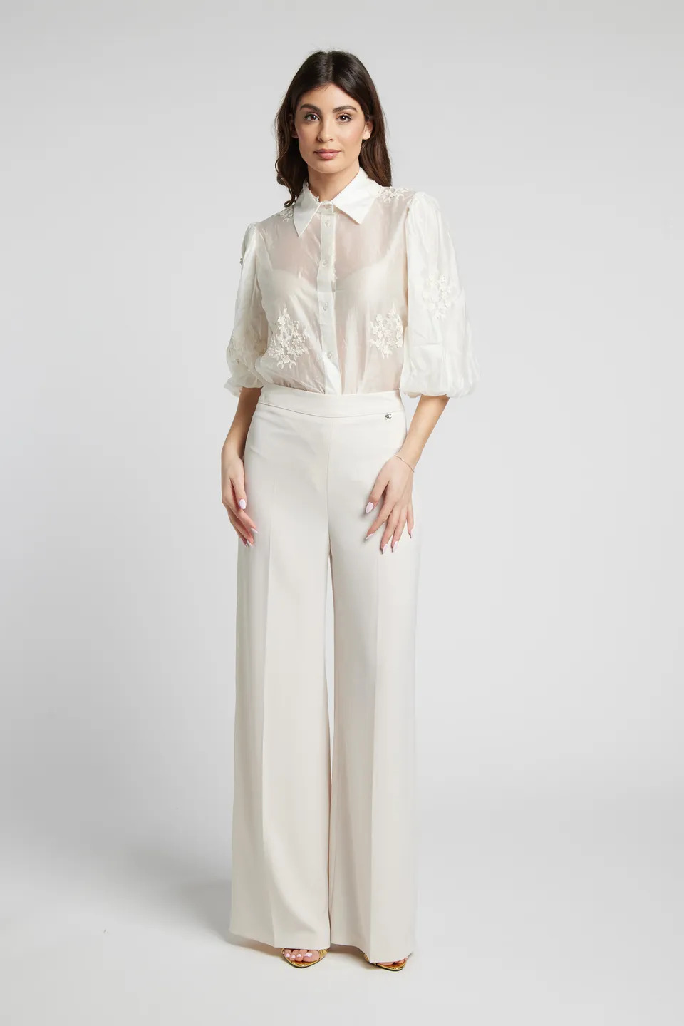 Sarah Chole Pantalone Largo Pantaloni Elasticizzati