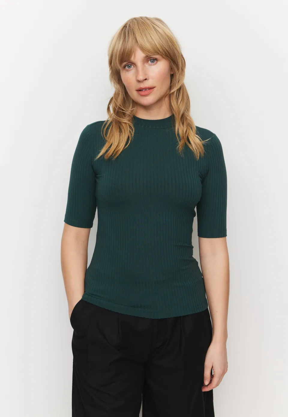 Recolution Dandelion maglietta verde scuro a coste
