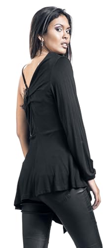 Gothicana by EMP top nero asimmetrico cotone