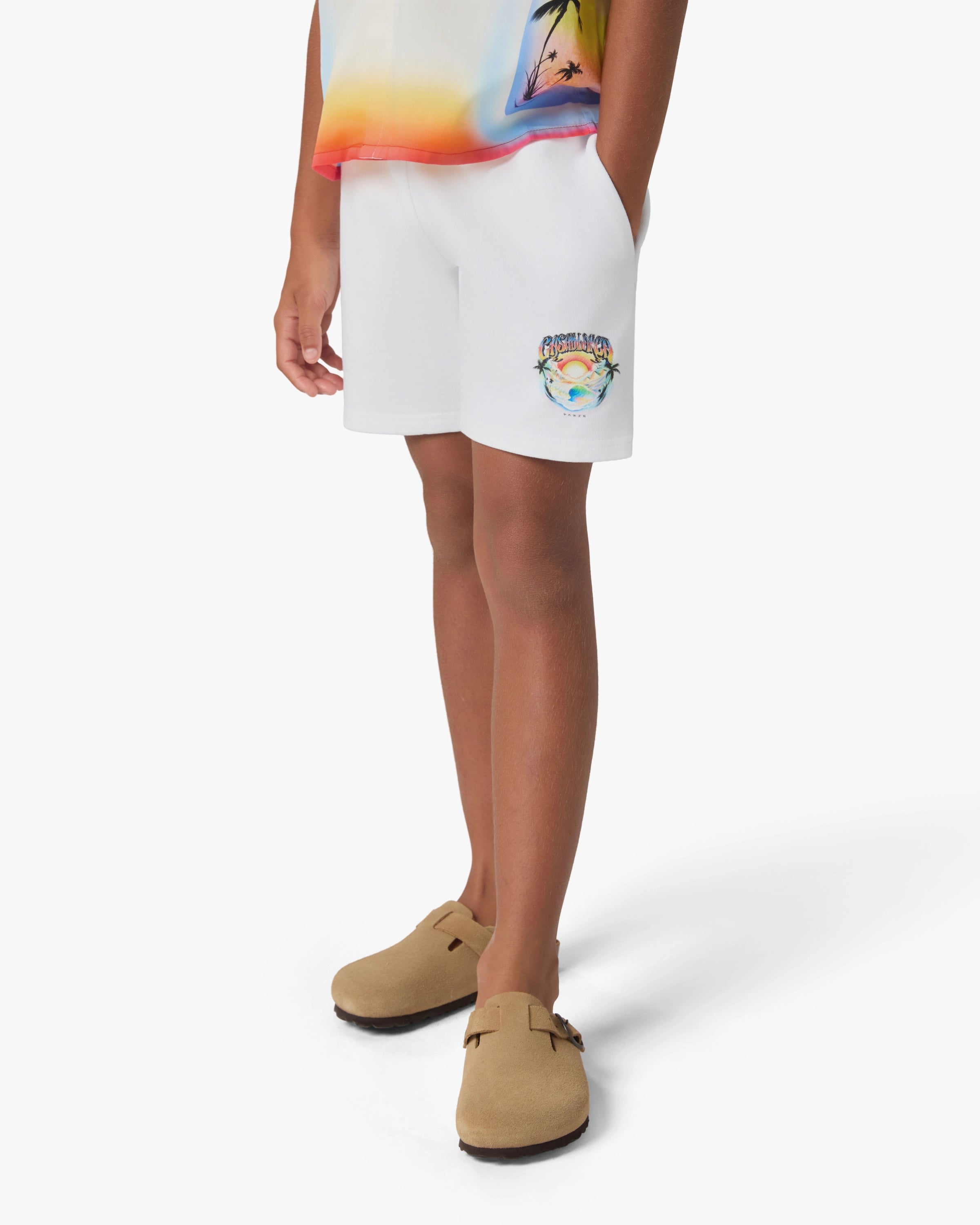 Casablanca Airspray pantaloncini bianchi cotone 7-8 anni