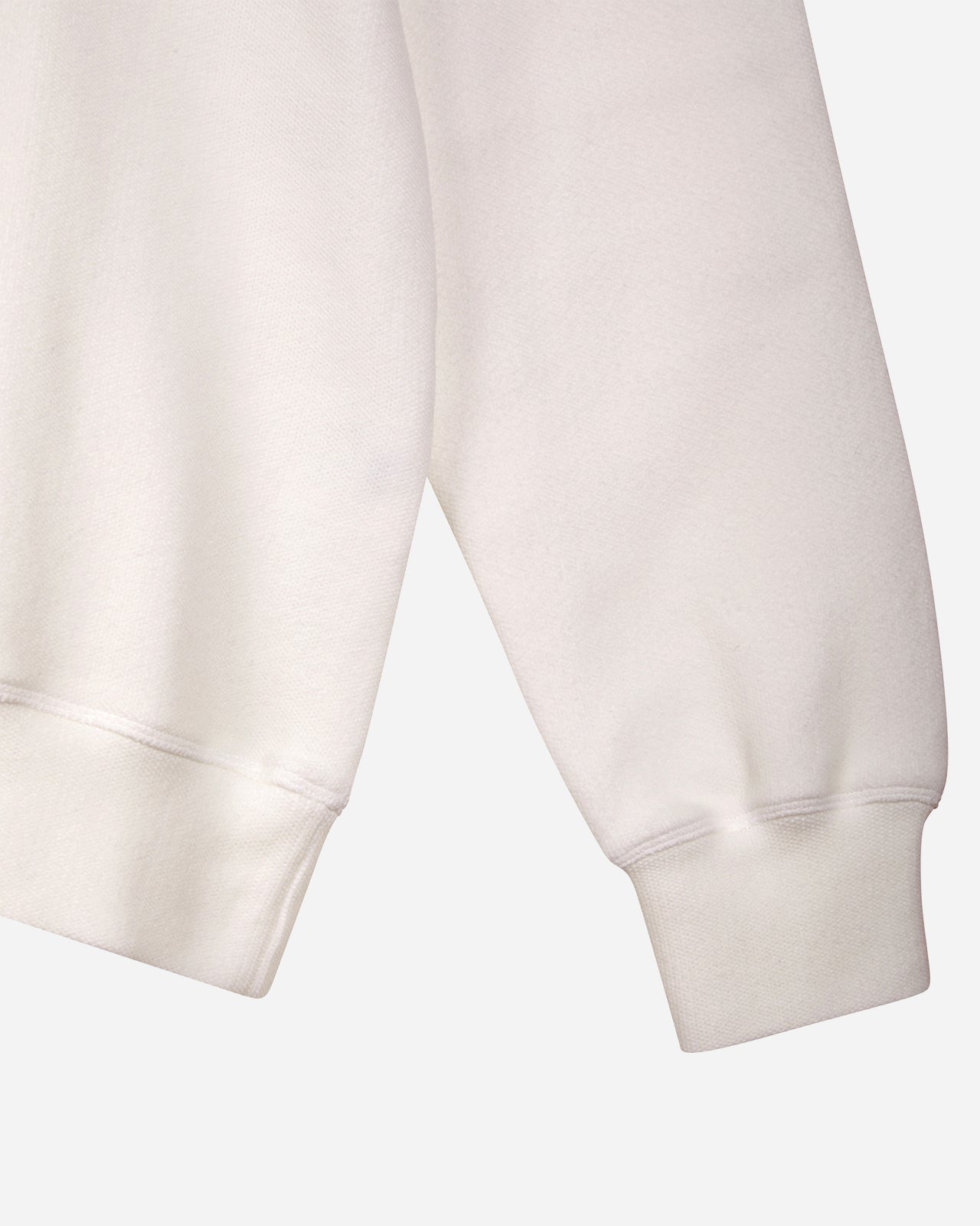 Noskra White Knitted Logo felpa bianca girocollo
