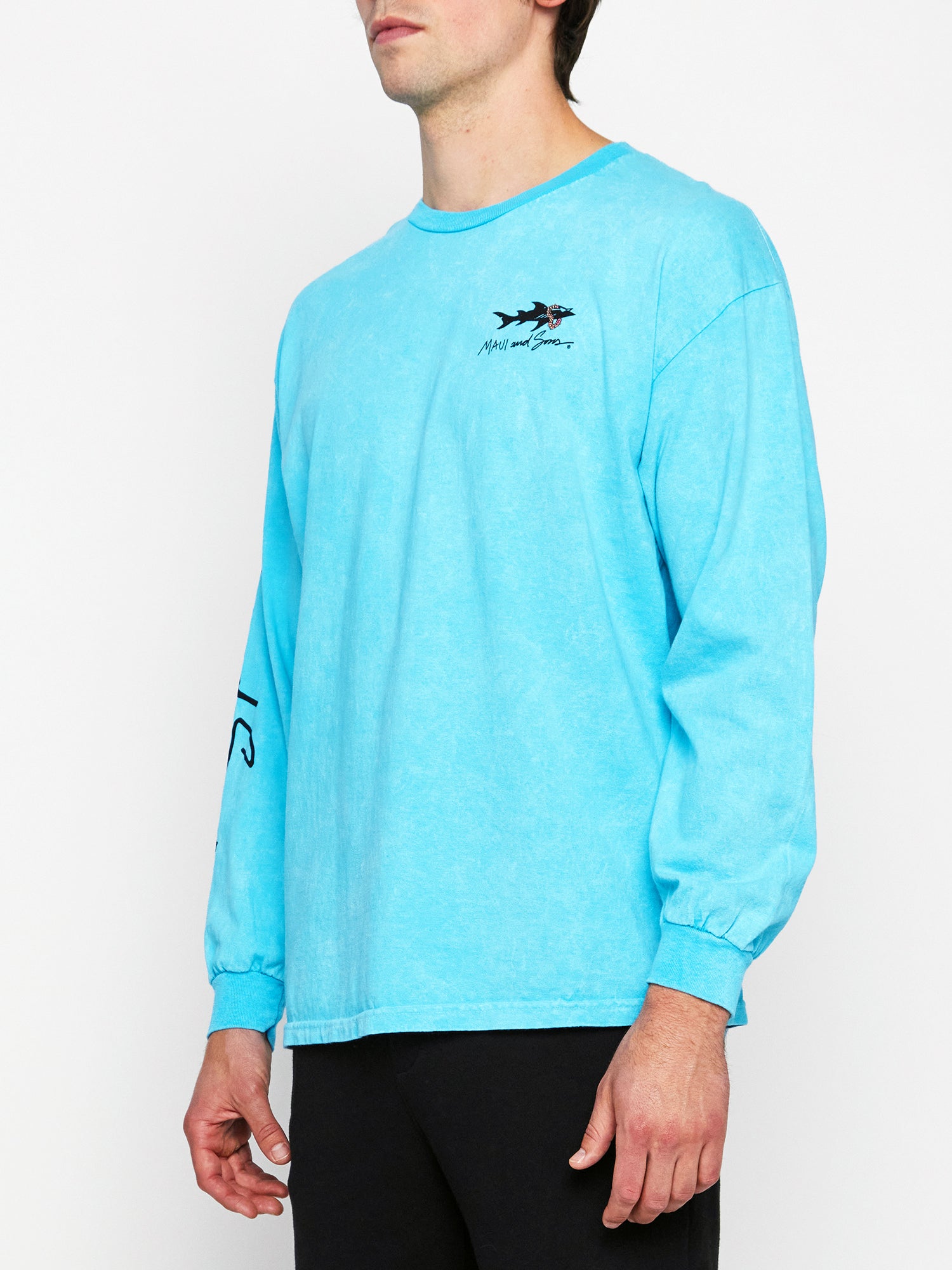 Maui and Sons Aloha Shark maglia uomo azzurra cotone