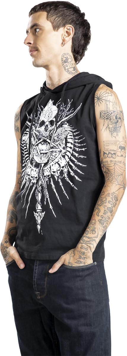 Gothicana by EMP canotta nera con cappuccio gotica