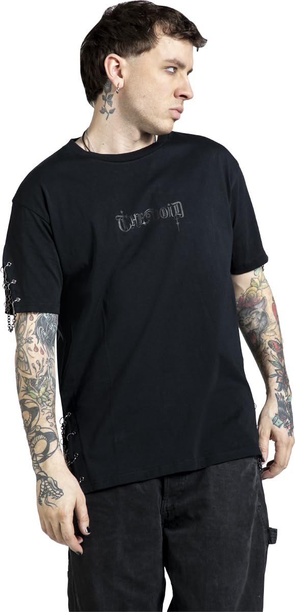 Gothicana The Void t-shirt nera uomo L cotone gotico