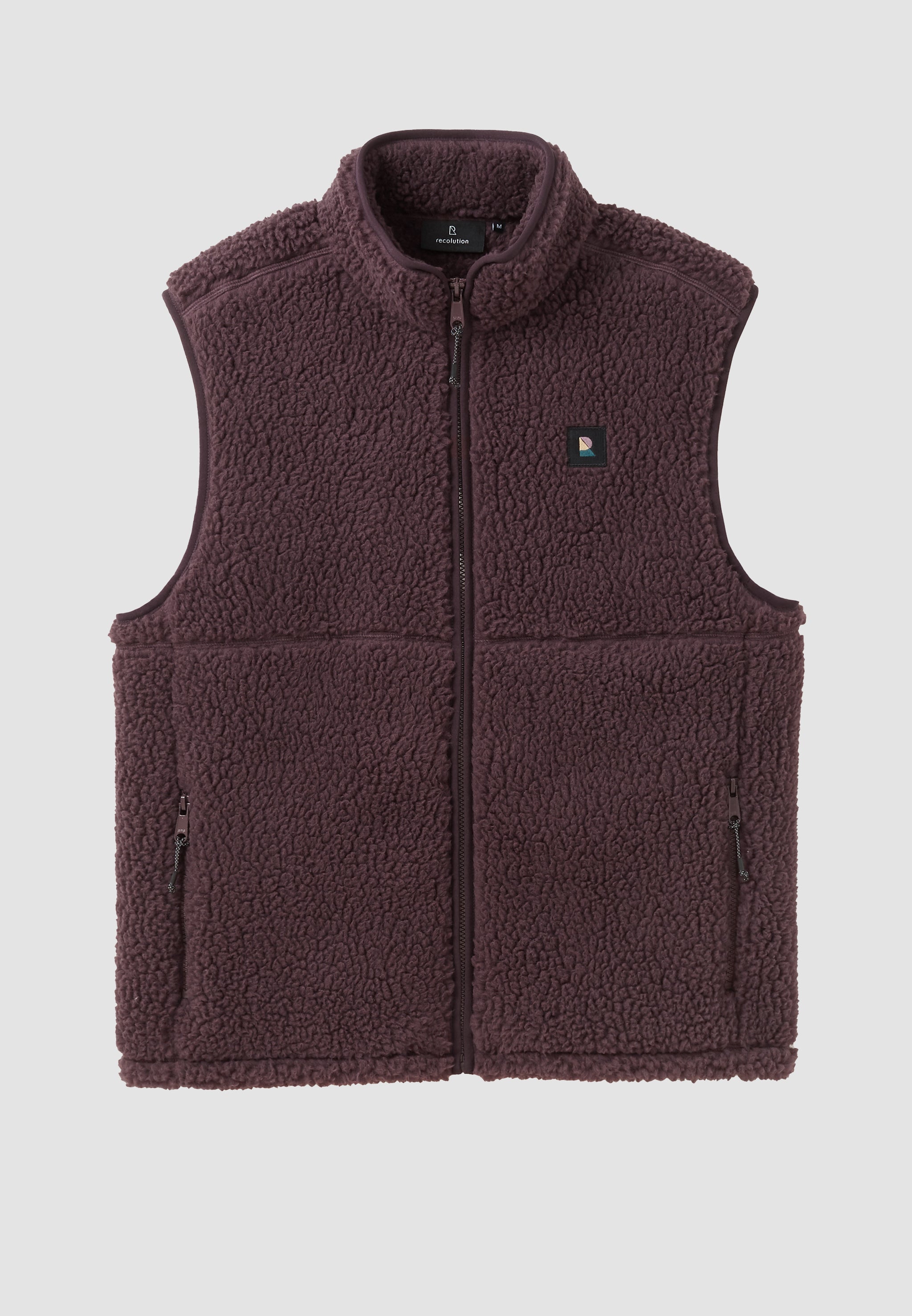 Recolution Teasel gilet viola pile riciclato