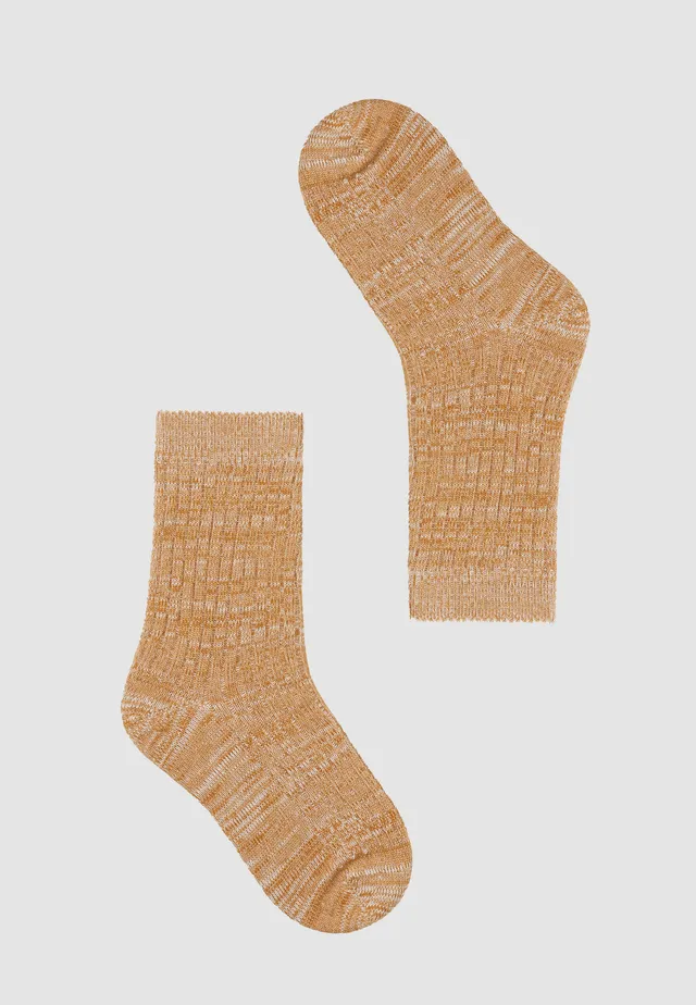 Recolution Tipu Mouline calzini cotone bio caramel