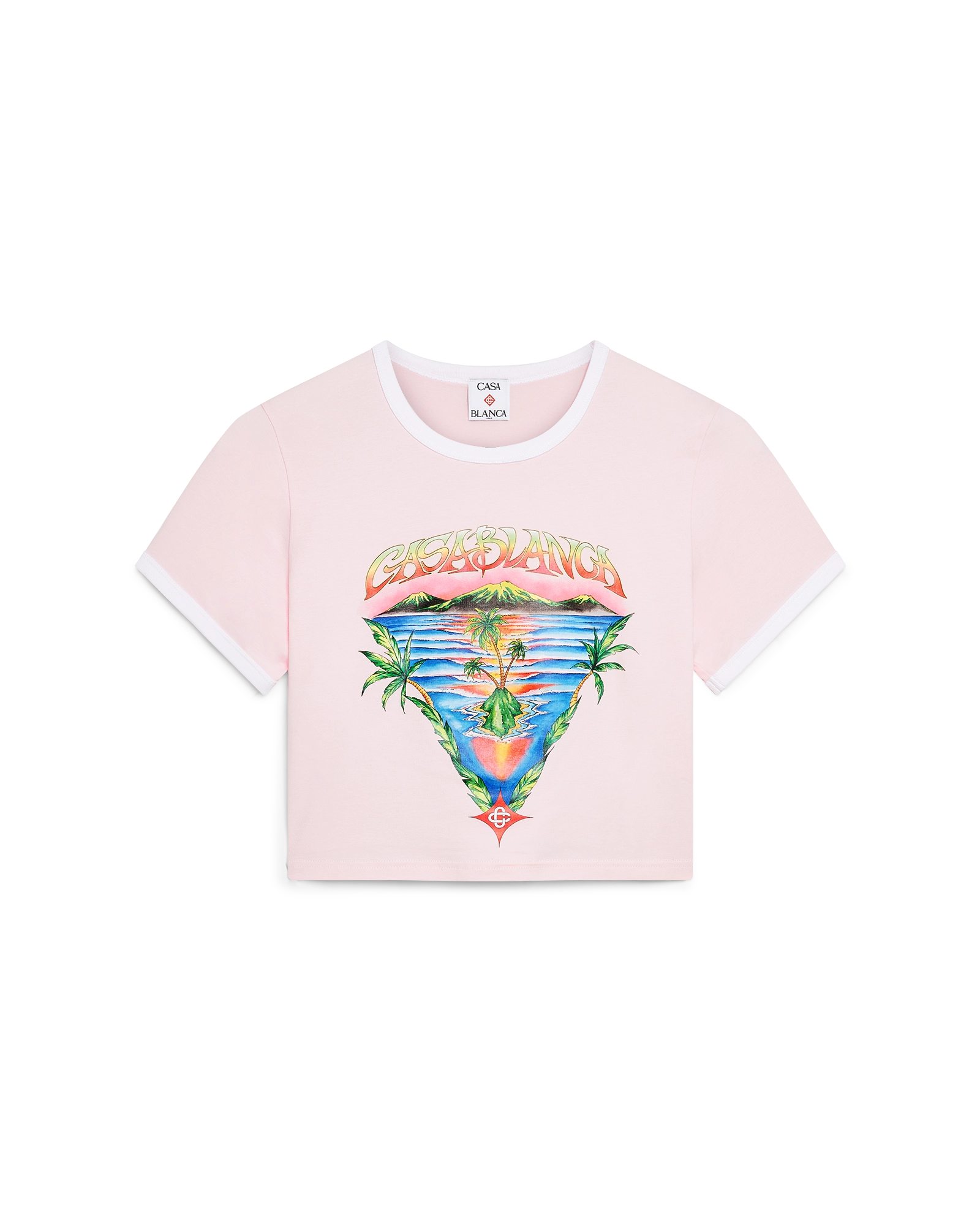 Casablanca Innocence Triangle t-shirt rosa slim