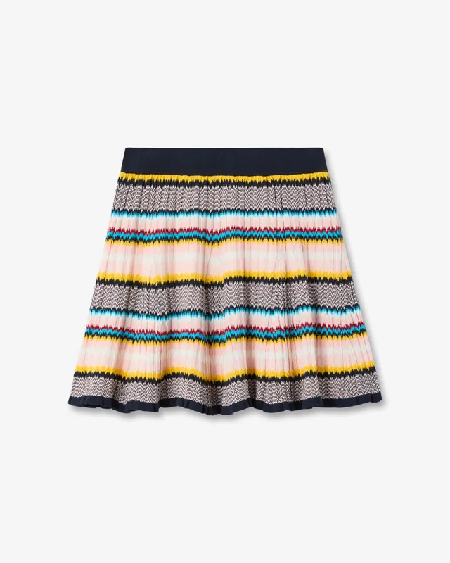 Casablanca Chevron Mini Gonna Knit Multicolore Chevron