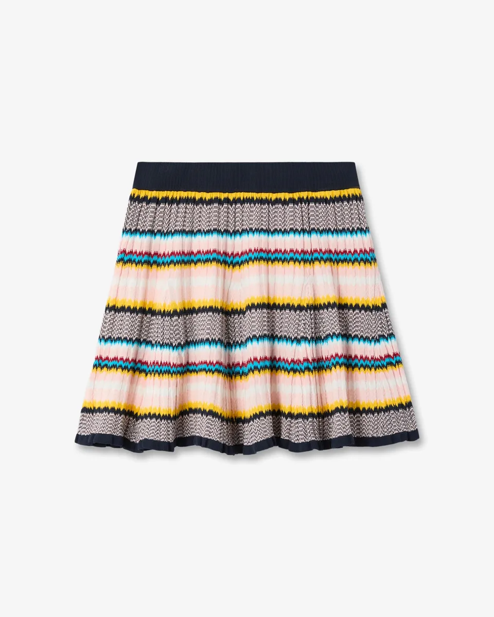 Casablanca Chevron Mini Gonna Knit Multicolore Chevron